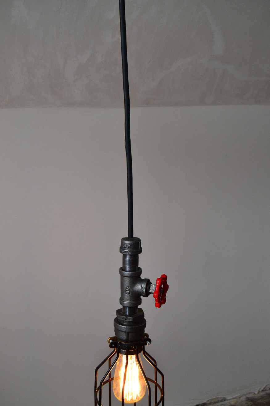 Подвесной светильник из труб ПС12